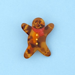 【Coucou Suzette  Holly Party collection -Gingerman hair clip-】