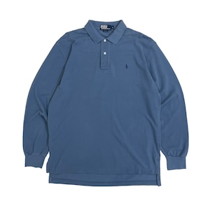 USED 90's POLO by Ralph Lauren L/S polo shirts - blue