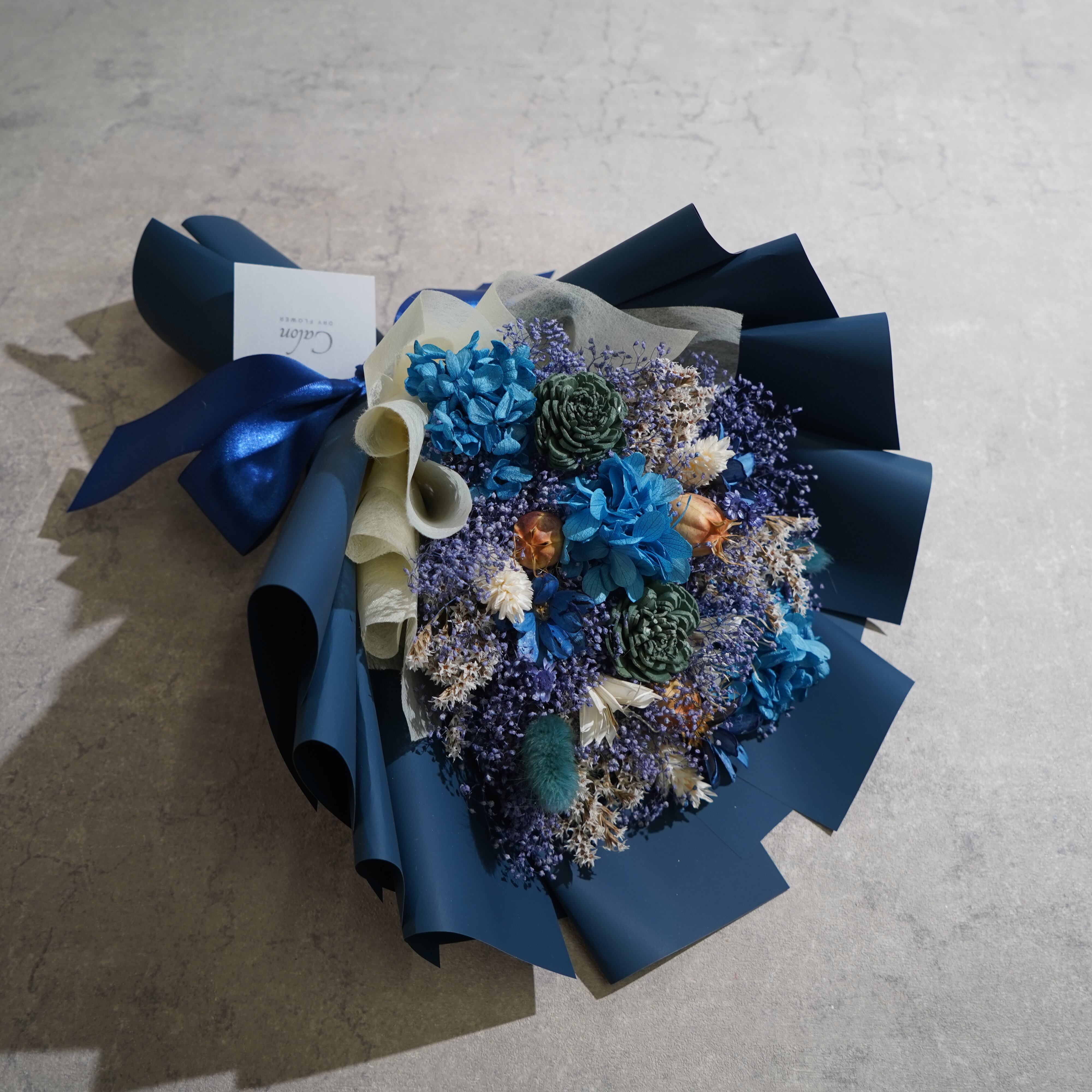 ドライフラワーの花束 Mサイズ ブルー M-517≪限定1点≫