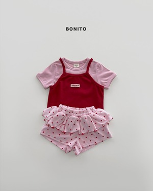 [BONITO] Mini heart frill shorts (JS/JM) / [보니토] 미니하트프릴쇼츠 (JS/JM)