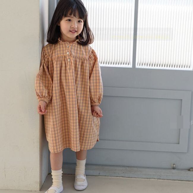 30%off【即発送可】0205 ジュニア ナチュラルギンガムチェック柄