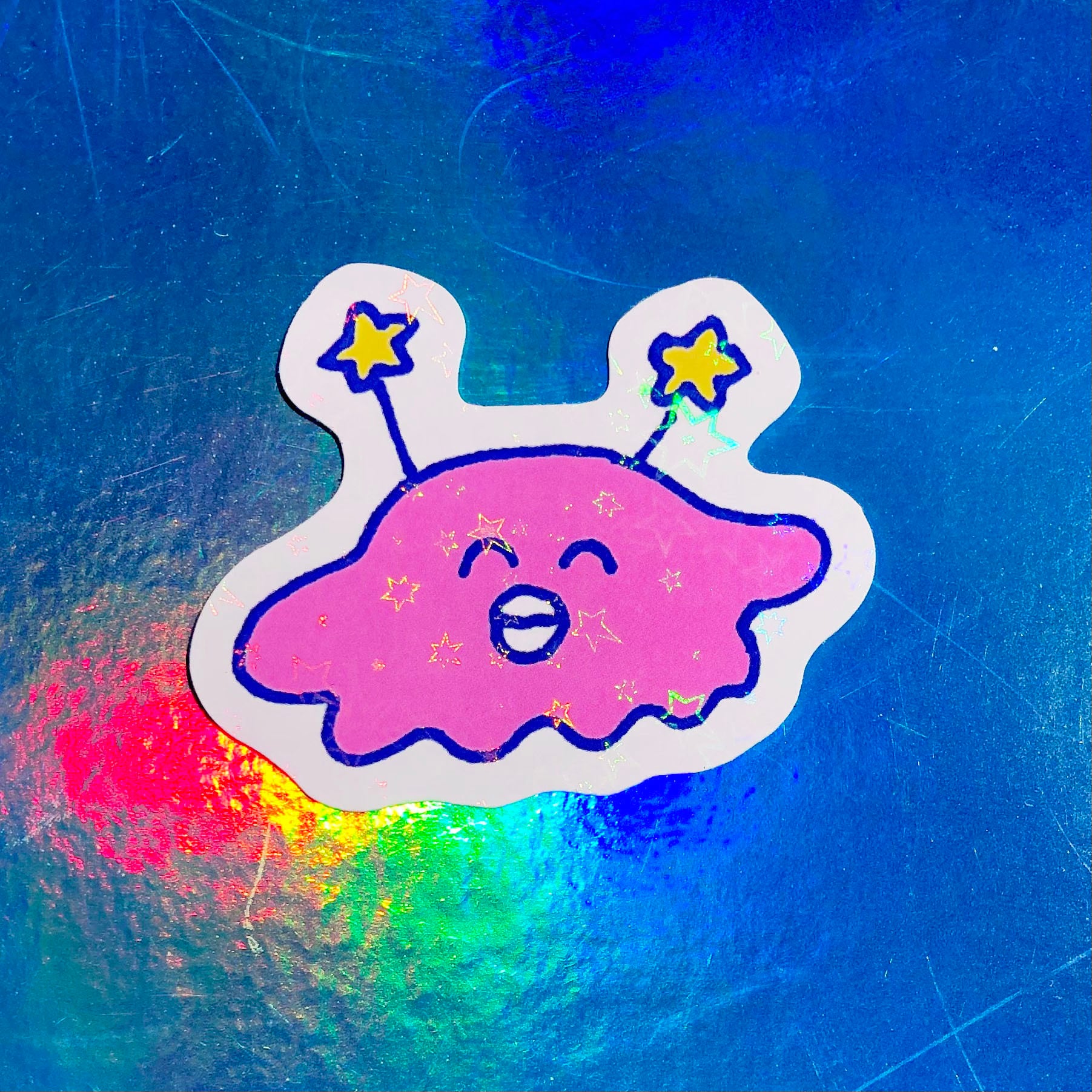 宇宙ペンギン☆キラキラホログラムステッカー | りかちゃんSHOP