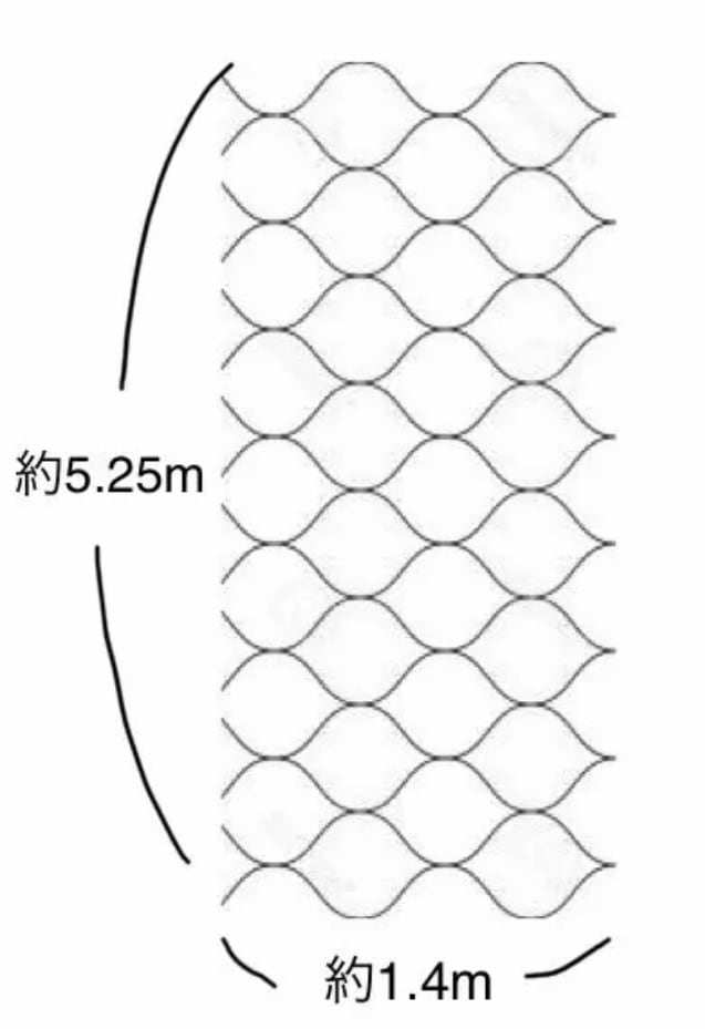 漁網】 ナイロン 12本×16節 100掛×5間 (約0.8キロ) | 平野商店 漁網】 ナイロン 12本×16節 100掛×5間 (約0.8キロ) | 平野商店