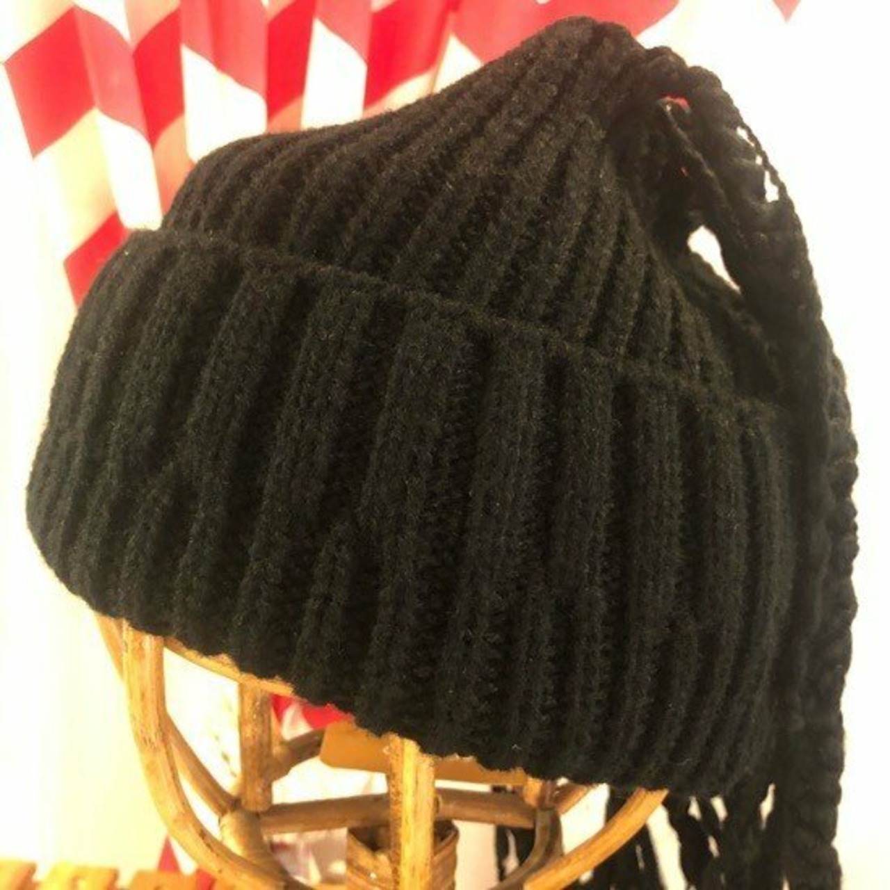  TOPANGA FASHION　ブレイズニットビーニーブラック 