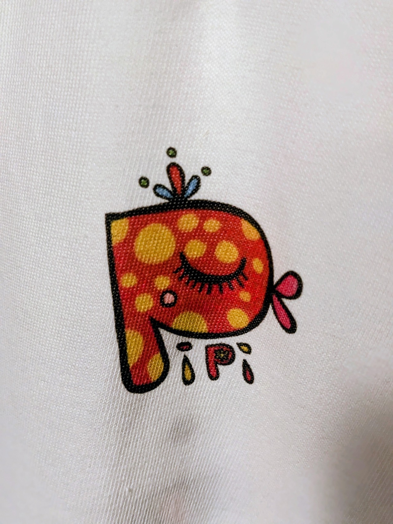 pipi オリジナルTシャツ 【ホワイト】Ciao!! Pitty  Мサイズ