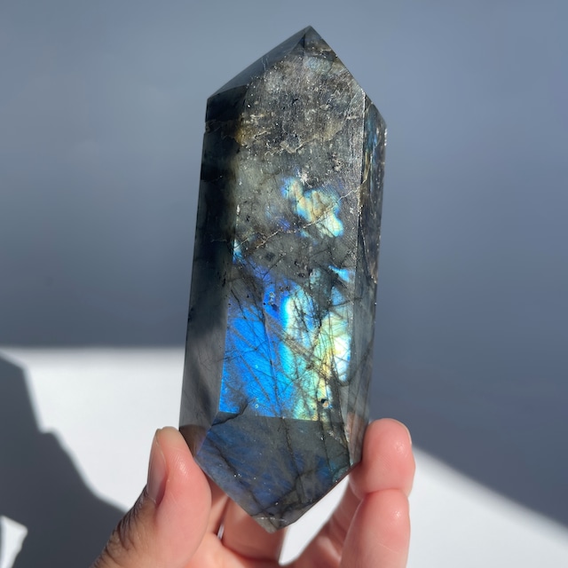 両面ディープブルー◎ラブラドライト ダブルターミネイテッド13◇ Labradorite ◇天然石・鉱物・パワーストーン