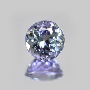 ソ付 非加熱 タンザナイト 0.803ct ルース ラウンド バイカラー 系