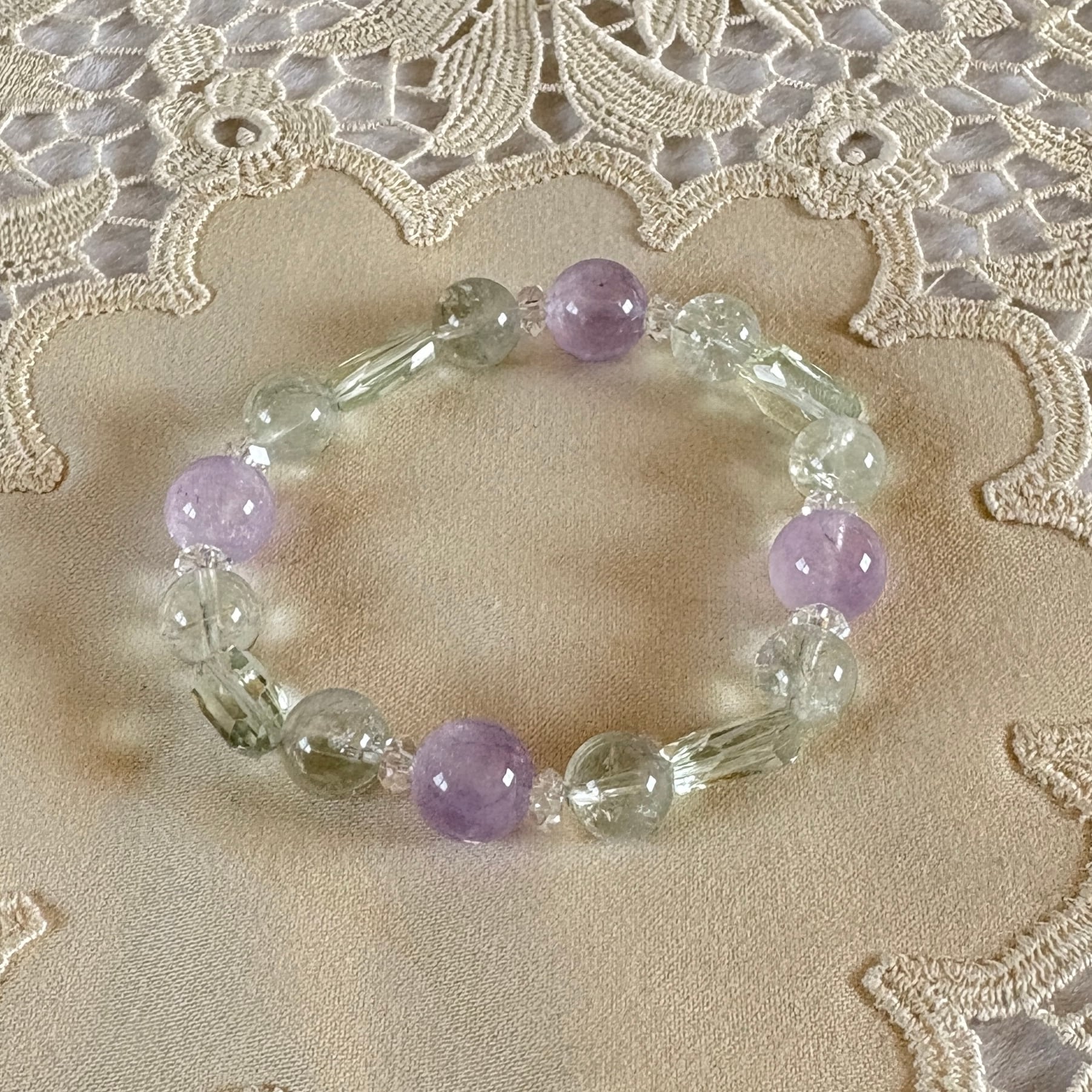 グリーンアメジスト×ラベンダーアメジスト×グリーンクォーツ