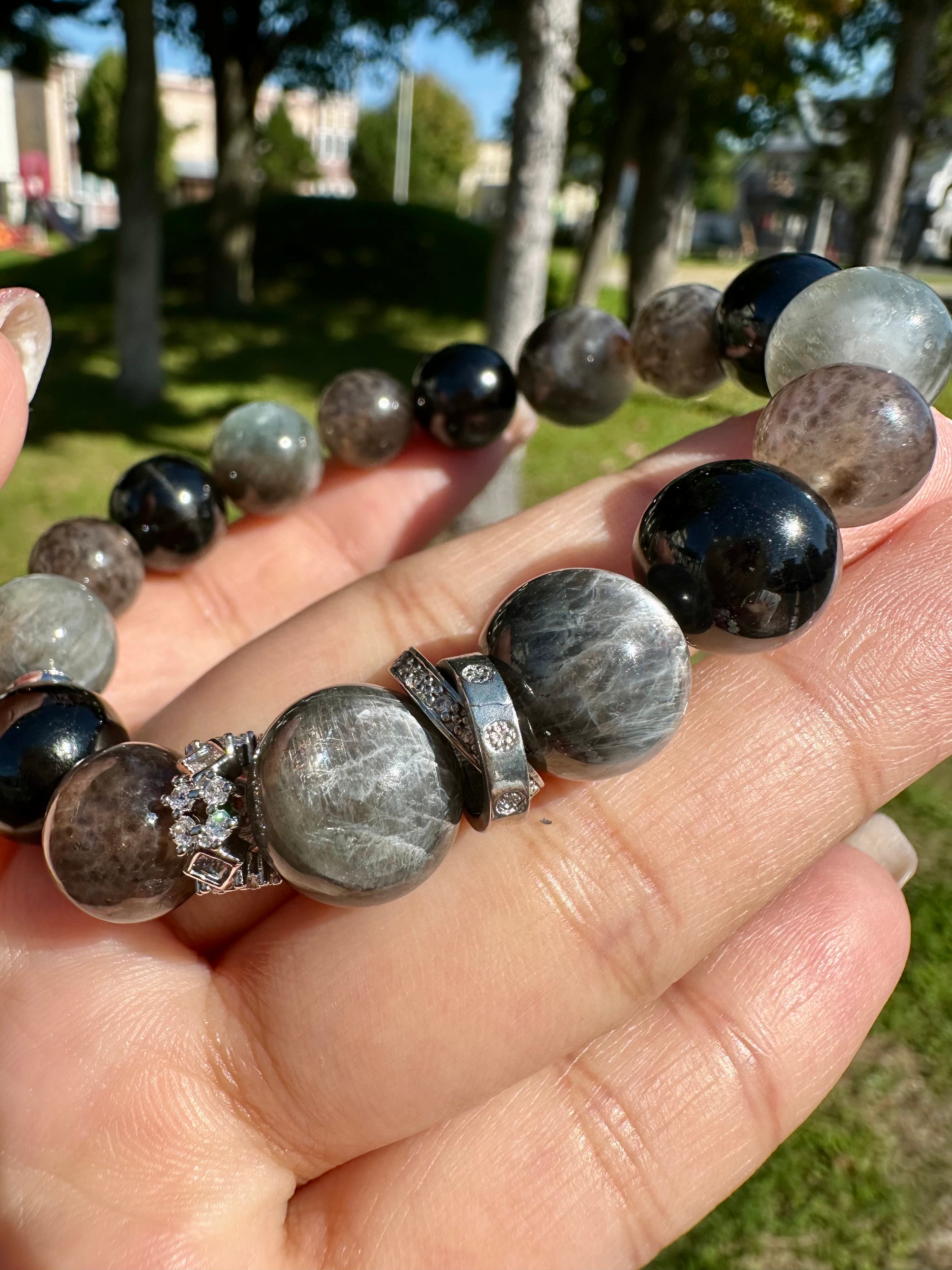 ルビー×グァバクォーツ×スターローズクォーツ | stonebrace7