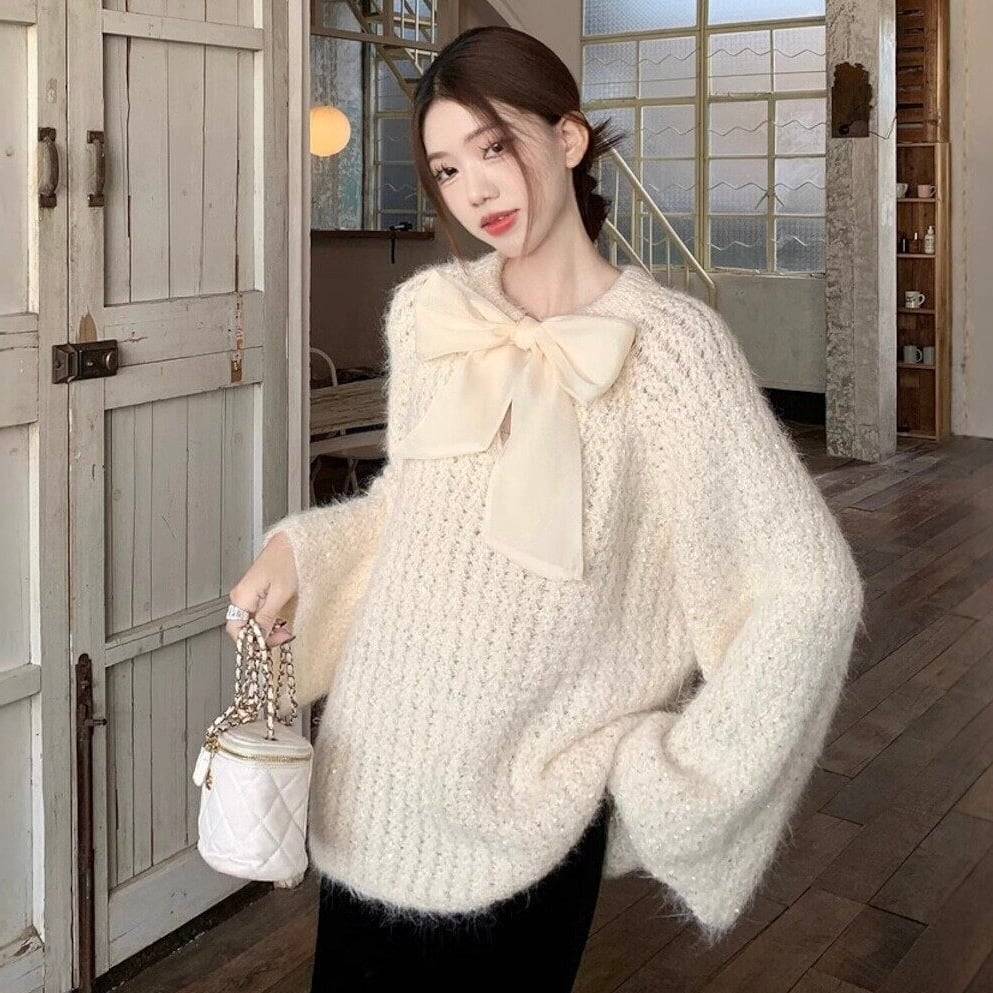 ETRE フリルトップス tops】フリルチュール切り替えニットトップス5色 DX6689 | BeautyYouStyle