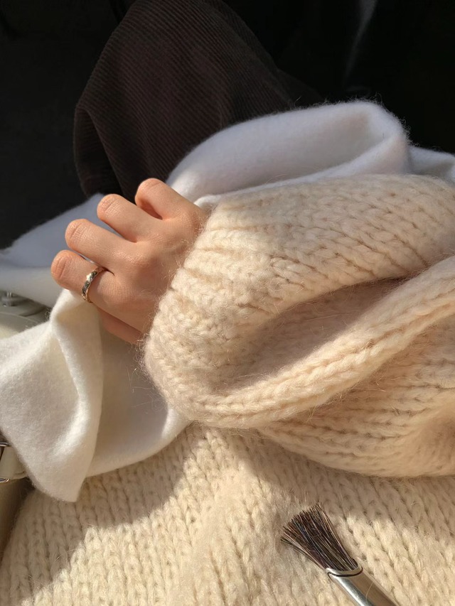 (OUNCE)  rina mohair v  knit / 2color