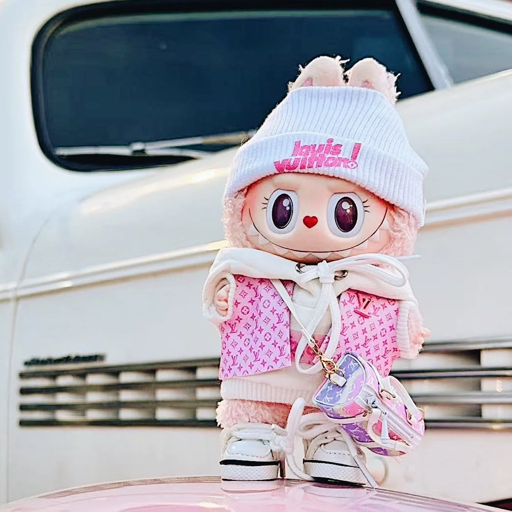 クール♥ バッグ付き Labubu 17cm ドール服 5点フルセット プレミアムな雰囲気 クールコーデで差をつけろ