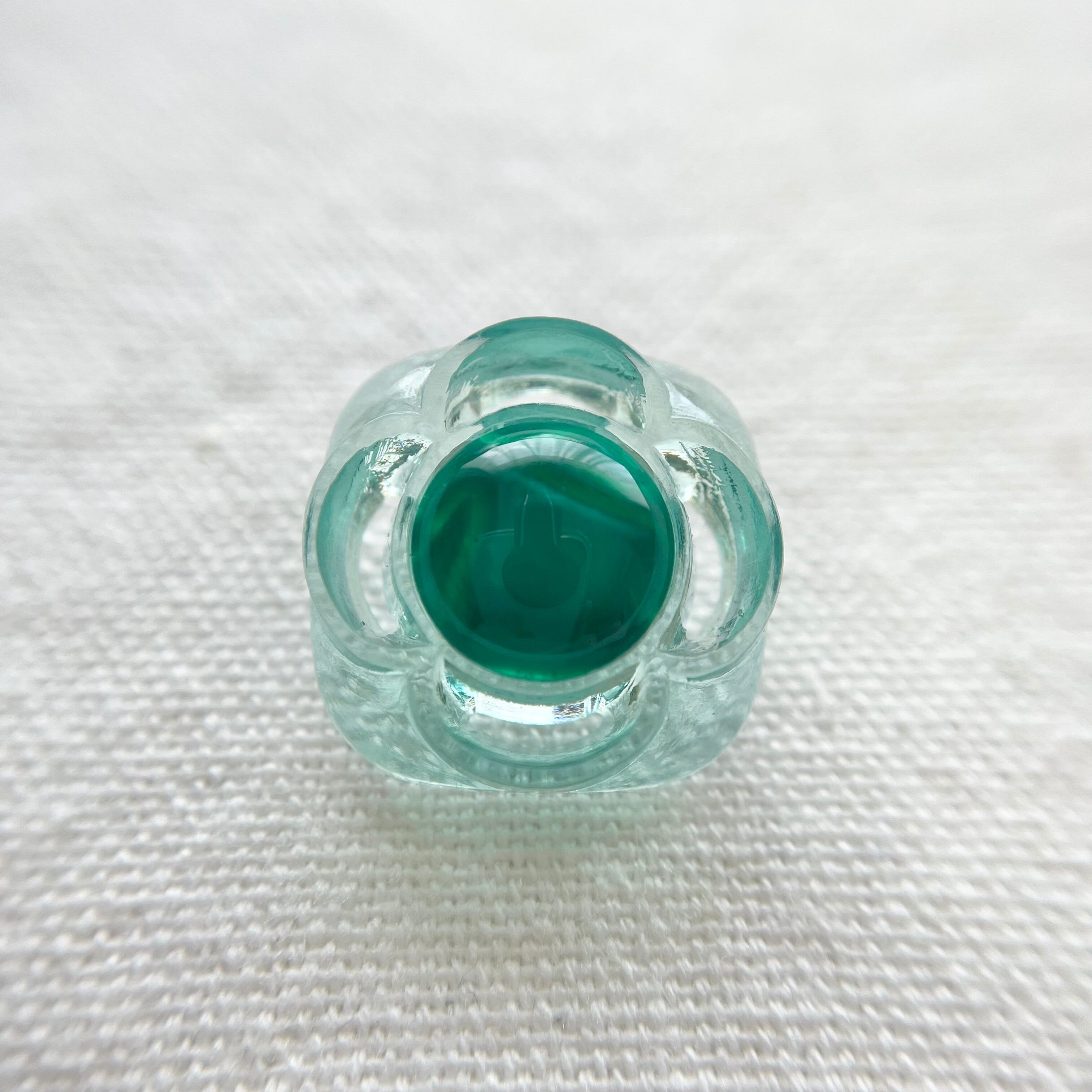 スクエア クリアグリーンフラワー 22㎜