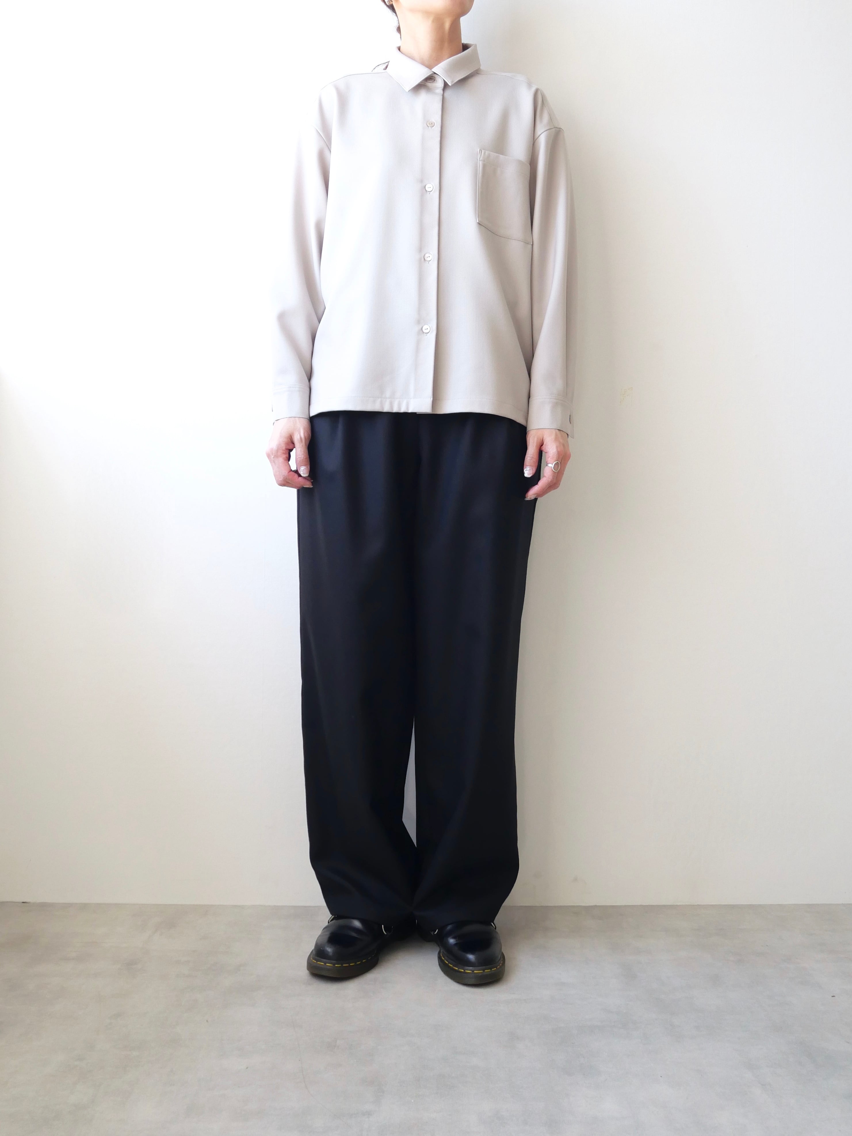 パンツ evameva Cotton wool twill pants パンツ evameva Cotton wool twill pants evam eva / wool wide pants