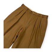 PAPAS パパス カシミヤ混 ウール スラックスパンツ 裾ダブル サイズ L /メンズ/キャメル