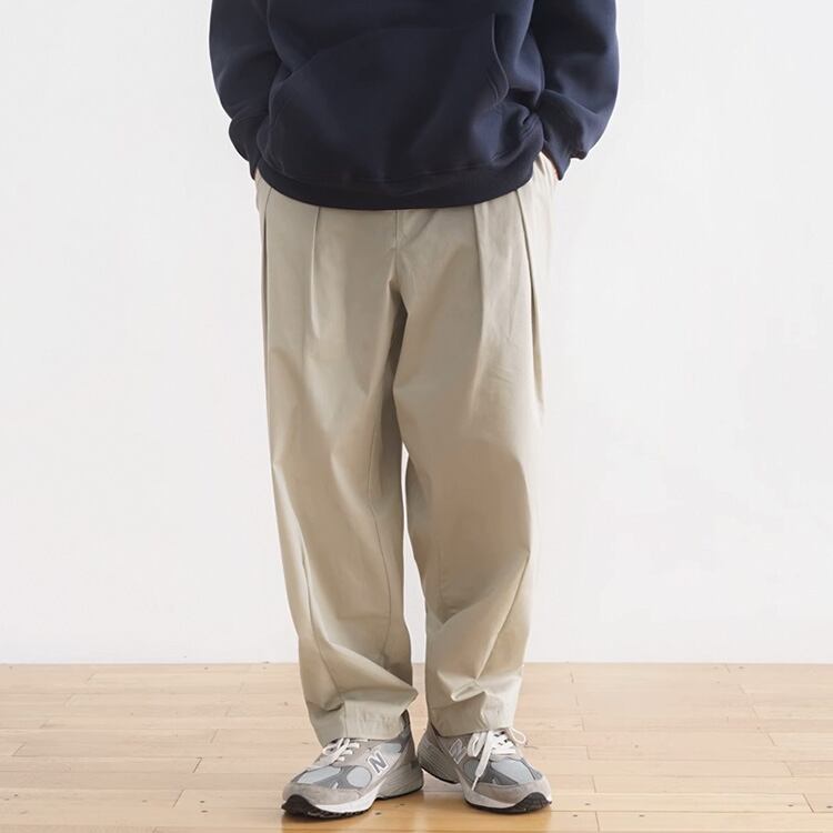 ★PLAIN RETRO CASUAL WIDE LEG PANTS　　　A0726