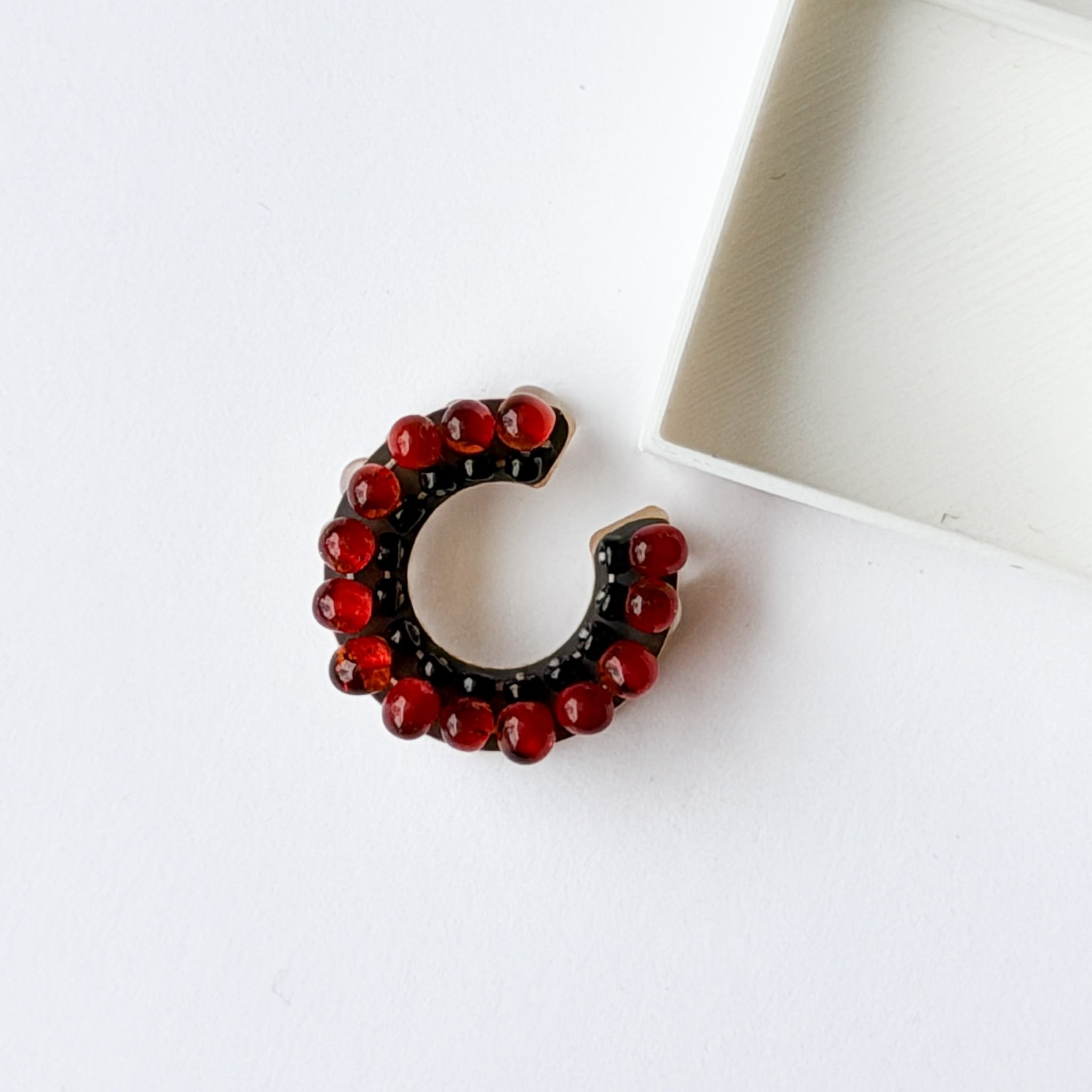 puzzle ring ear cuff 'bicolor' [04]