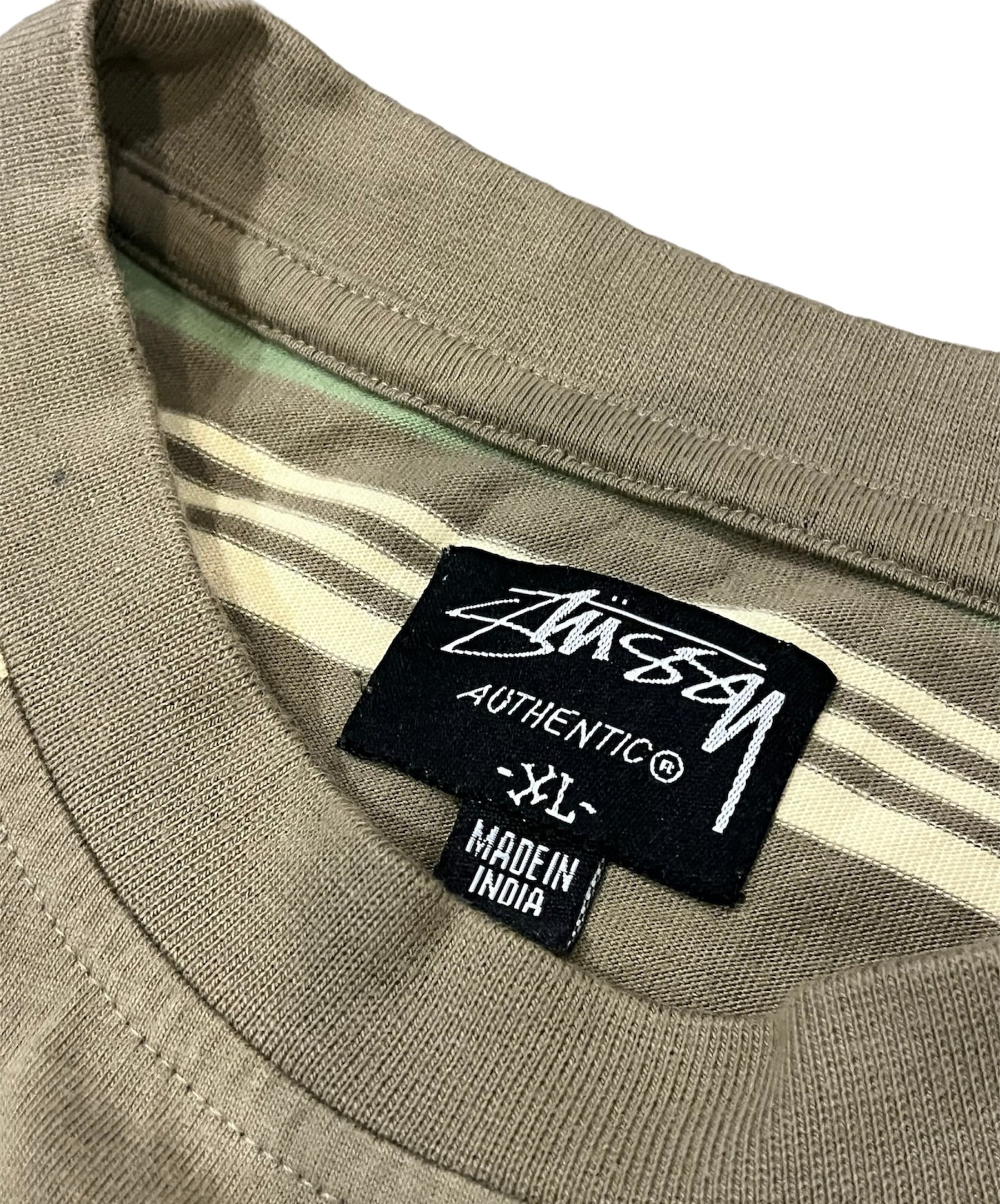 00s〜Stussy Authentic Multi Border T-Shirt Made in INDIA 00s〜Stussy Authentic Multi Border T-Shirt Made in INDIA