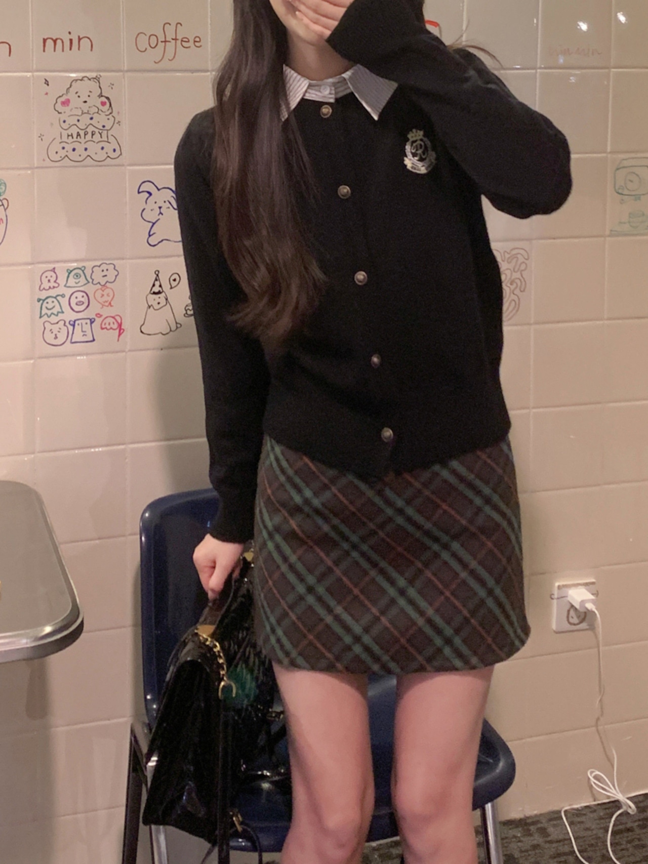 スクールガールエンブレムシャツカーディガン LK1822