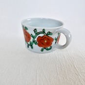 村田菜穂美作 鉄絵赤花唐草 ストレートマグ(ソーサ皿は別売)