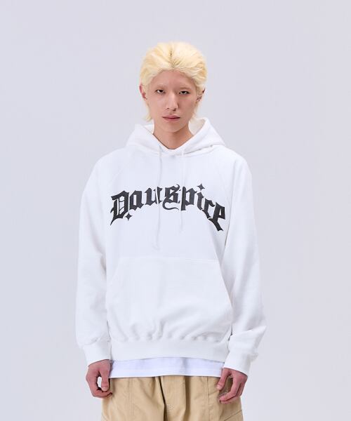 ☆Stray Kids ハン 着用！！【DAUSPICE】Logo Hoodie White | もごつ