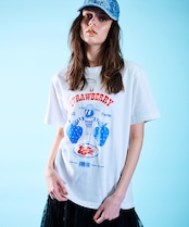 ストロベリースカルプリントベーシックTシャツ (WHITE) CQ-46095