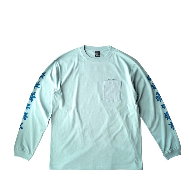 Mountains Original  / One poket Long sleeve Tshirt  /  Monpa /  Grayish green