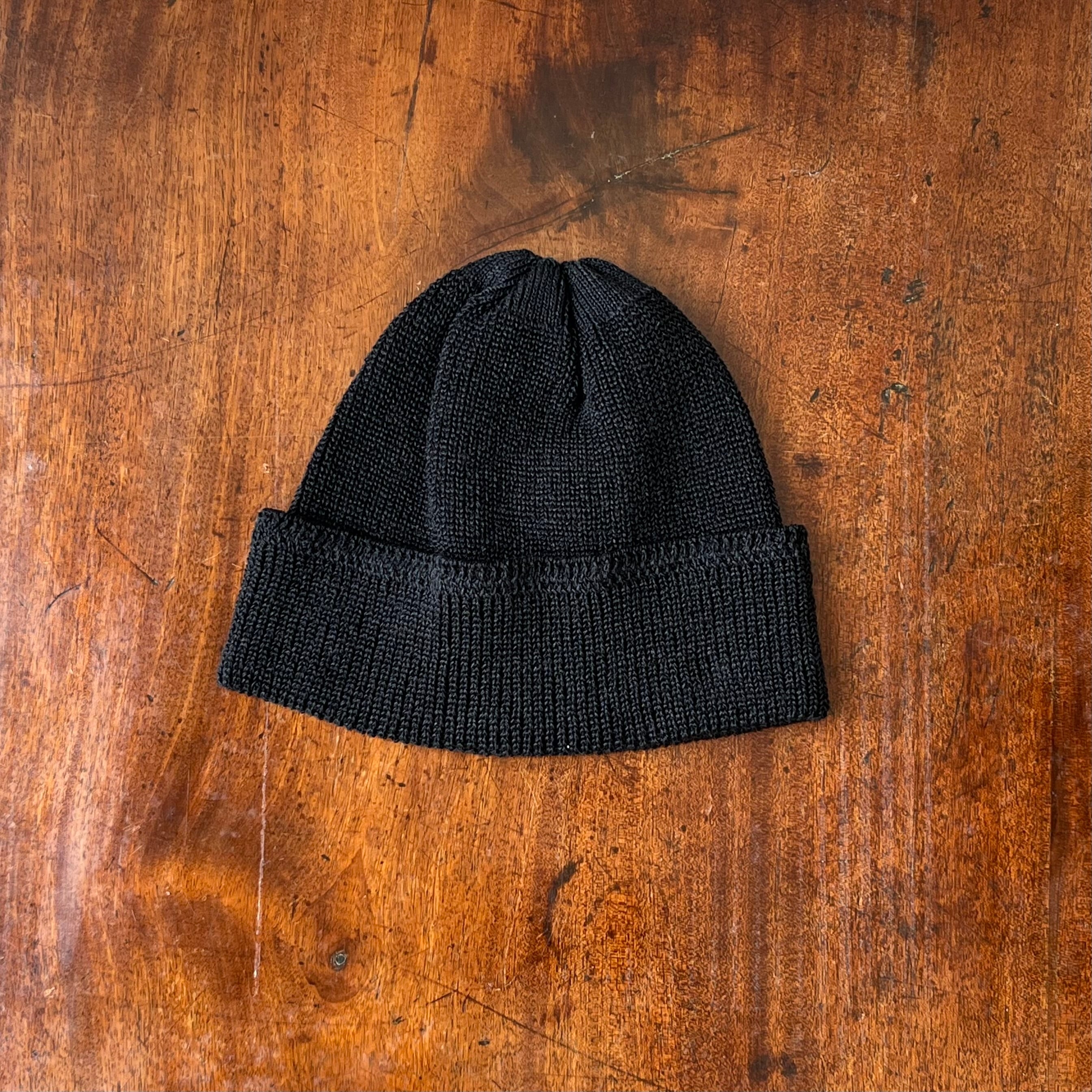 cableami ブラック リネン ワッチキャップ | 萬栄堂帽子店