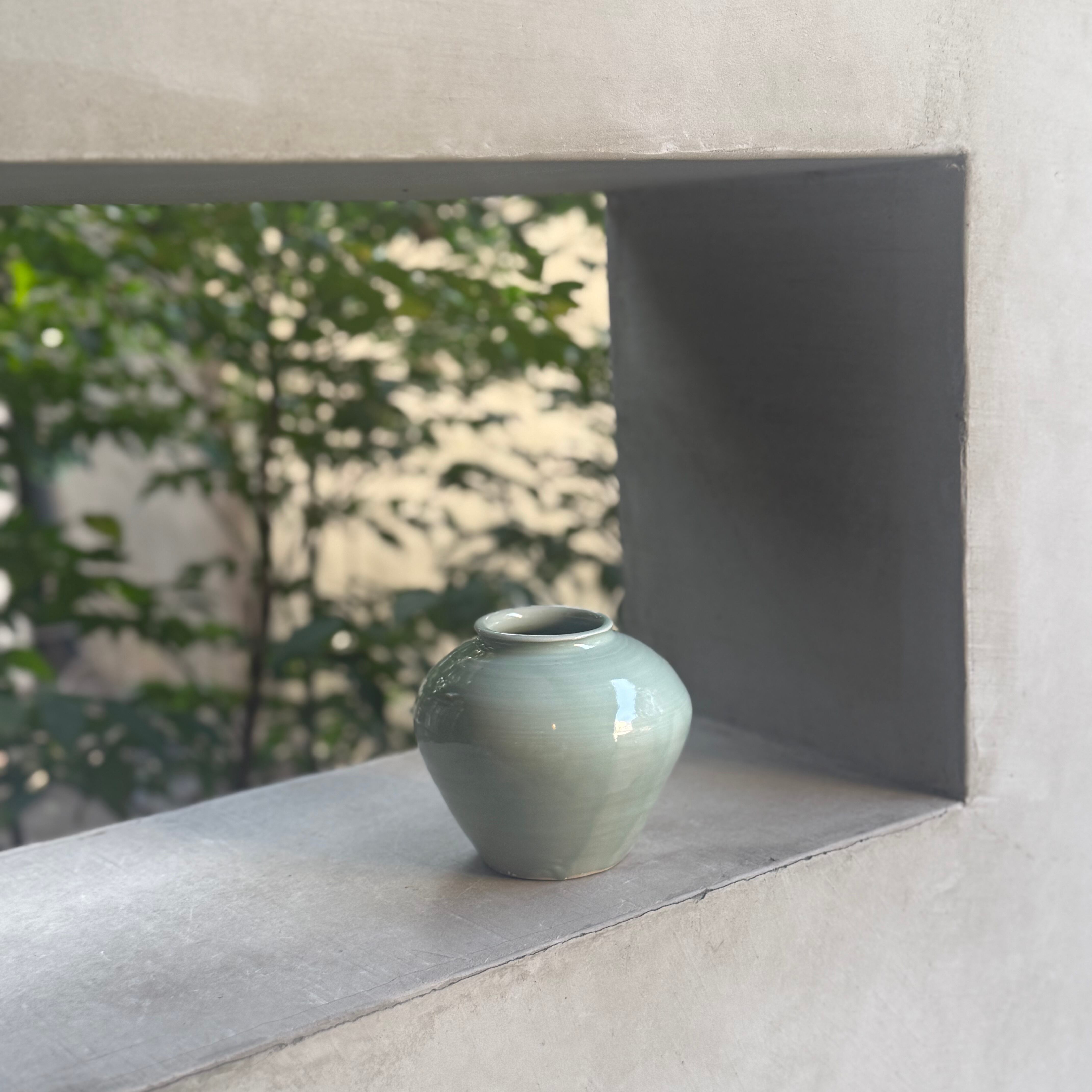 清水善行 青磁小坪壺 | gallery 一白