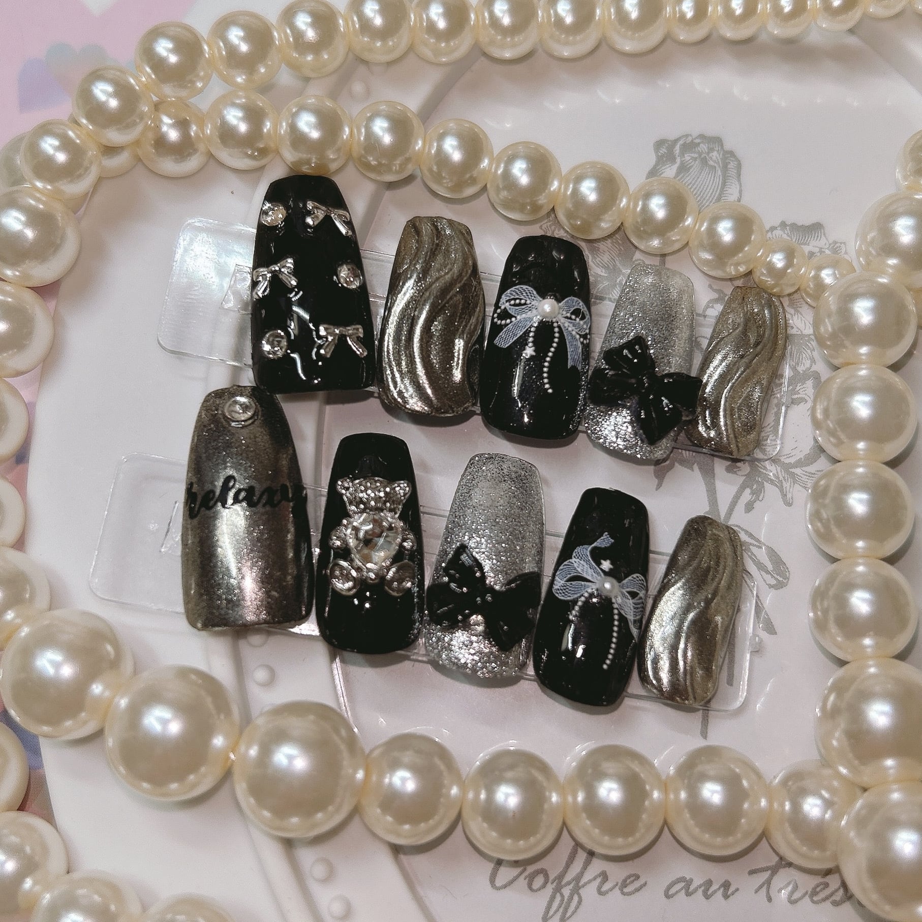 ネイルチップ(雪の花)No.79 | AZU Nail