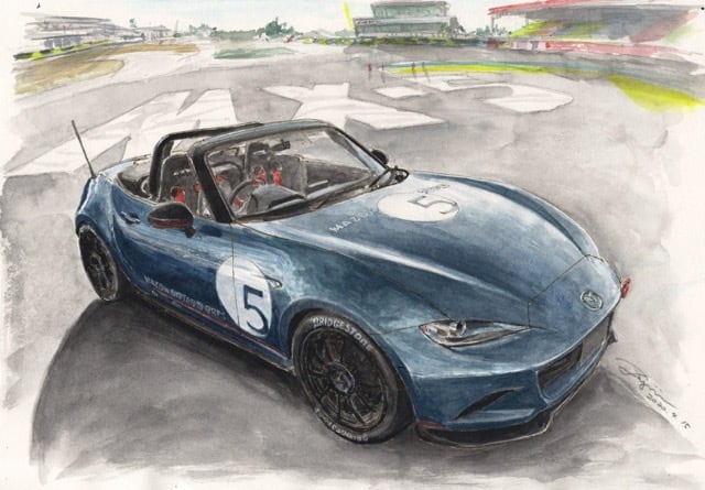 水彩画 カワサキ Z400FX 水彩画 バイク イラスト インテリア - メルカリ