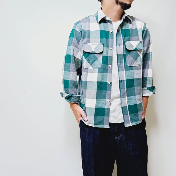BIGMIKE ビッグマイク ヘビーフランネルシャツ メンズ チェックシャツ