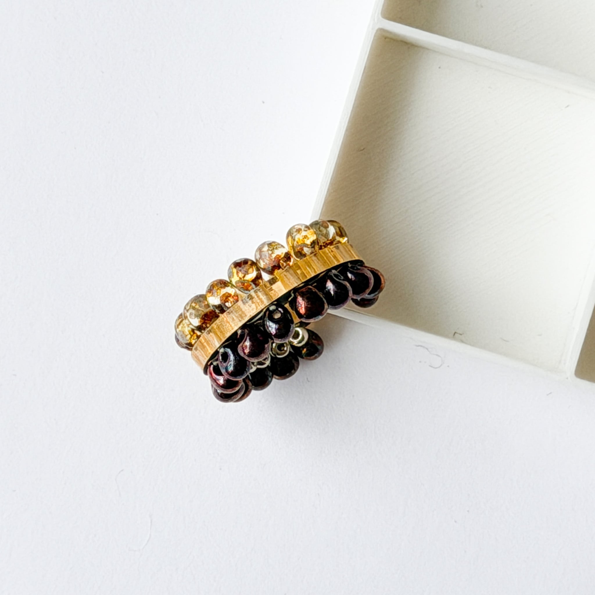 puzzle ring ear cuff 'bicolor' [18]