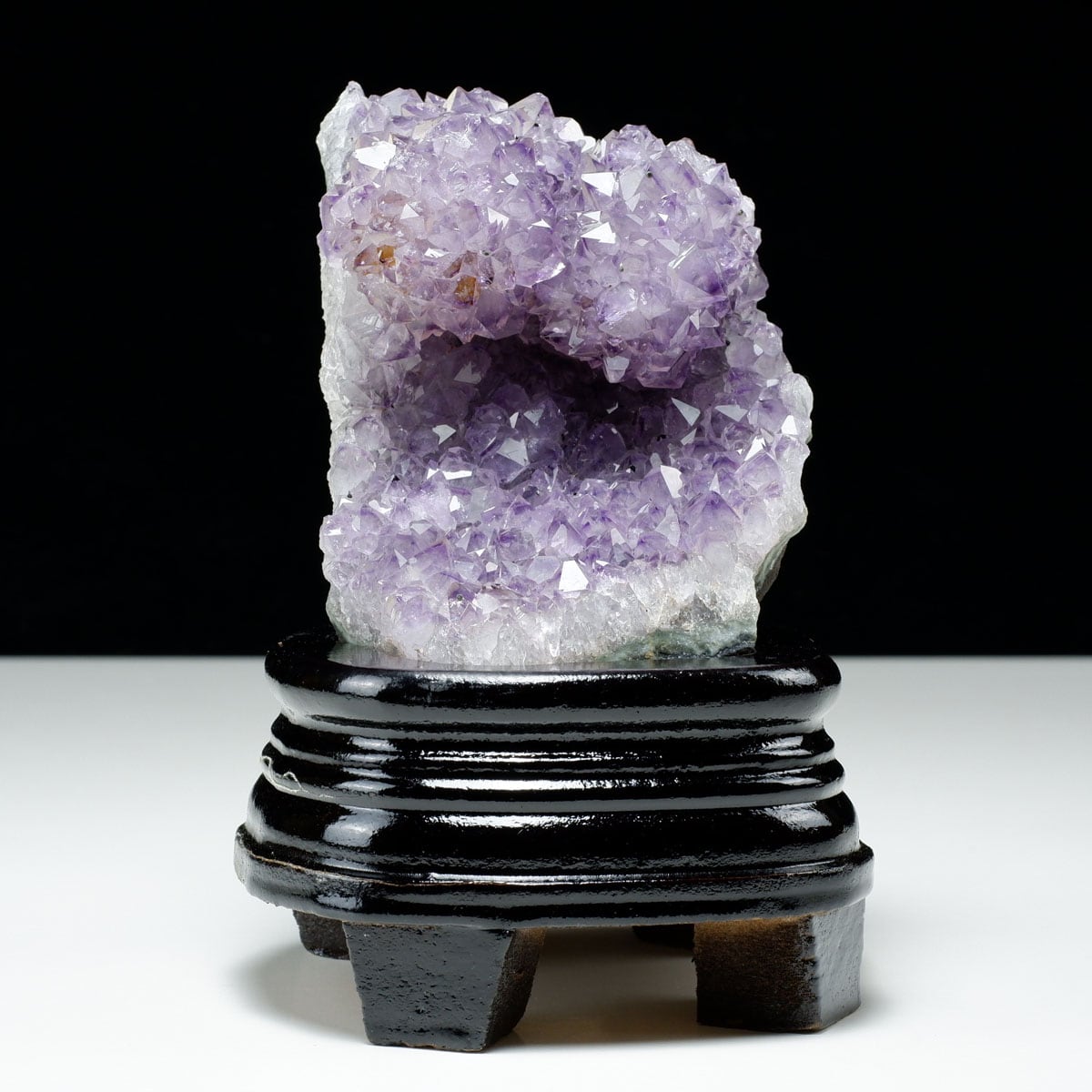 アメジスト クラスター ウルグアイ産 アメシスト 原石 台座付属 ファントム 花型 一点物  182-5529