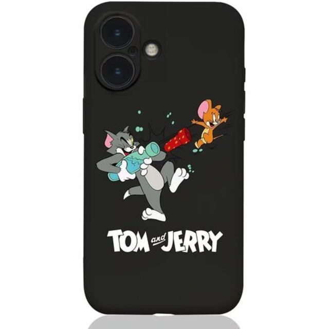 トムとジェリー iphone16Plus用 ケース スマホケース 指紋防止 レンズ保護 Qiワイヤレス充電対応 iphone16Plus シリコーンケース 3420