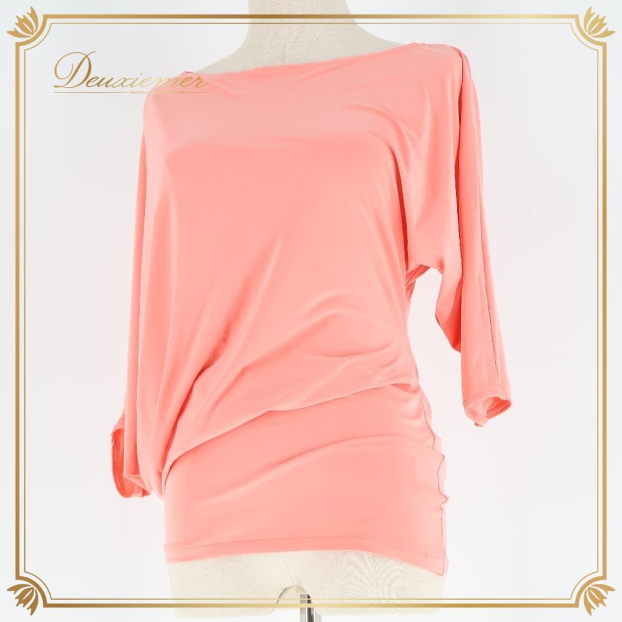 社交ダンス 衣装 トップス ブラウス ピンク系 ジャンティ gentil 無地 シンプル 練習 レッスン かわいい 伸縮 ストレッチ ダンス衣装 上品 特徴的 淡い イベント ステージ パーティー