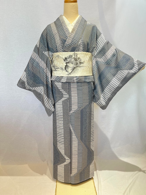 2098 幾何文様小紋 Komon Kimono