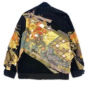 【bomber54】Ssize 再構築リバーシブル着物ボンバー KIMONO reversible BOMBER JACKET