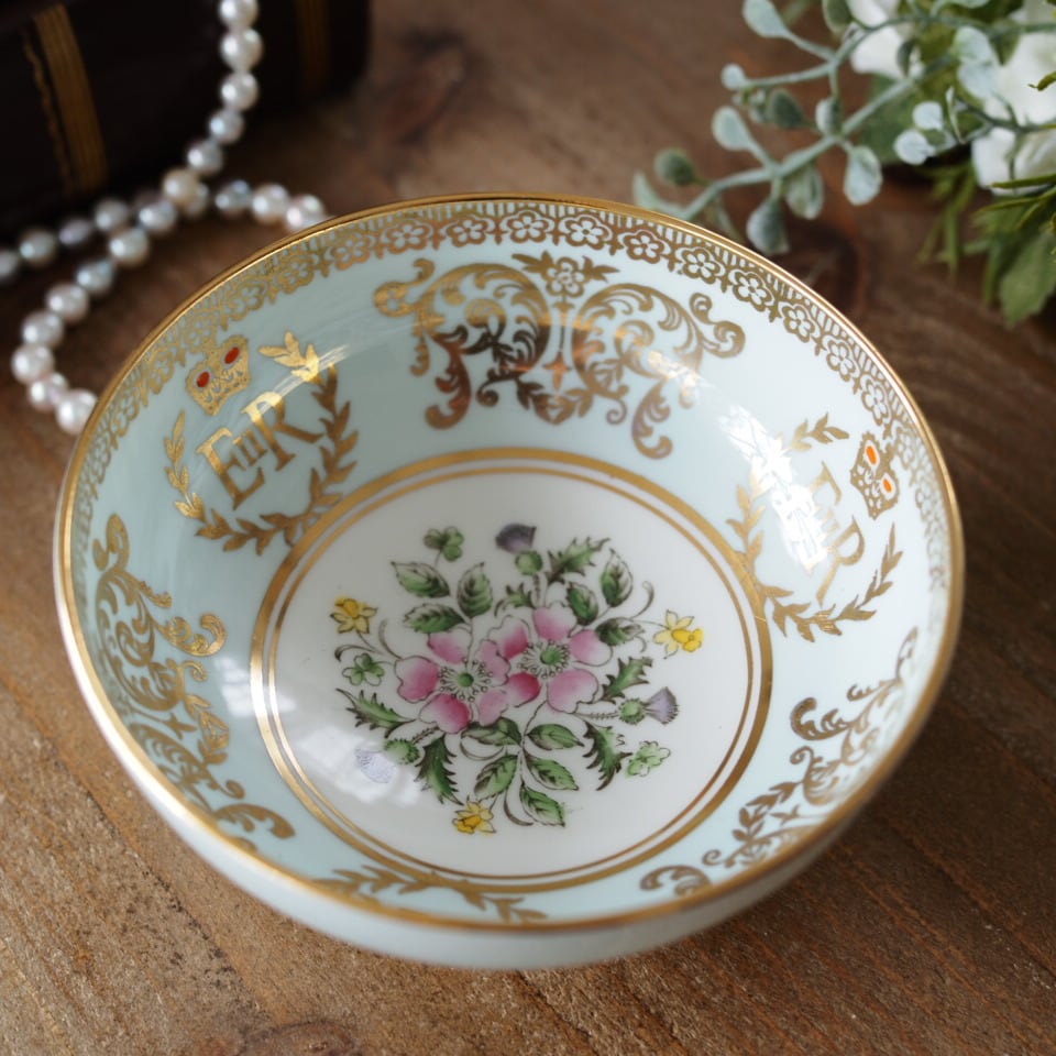 英国ロイヤルアルバート Forget-me-not 陶花フラワーポット 勿忘草