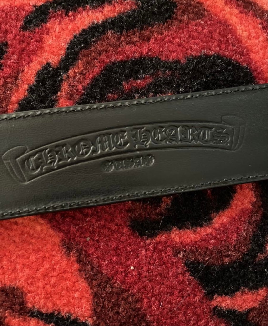 CHROME HEARTS クロムハーツ LTHR BELT クロスパッチ マルチカラー