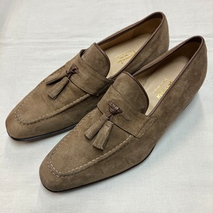 FERRANTE SUEDE TASSEL LOAFERS BROWN《6 1/2》