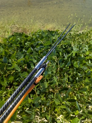 オリジナル鮎用手銛「川蝉」　フルカーボン2本継　全長約2.1m（長さカスタマイズ可能）