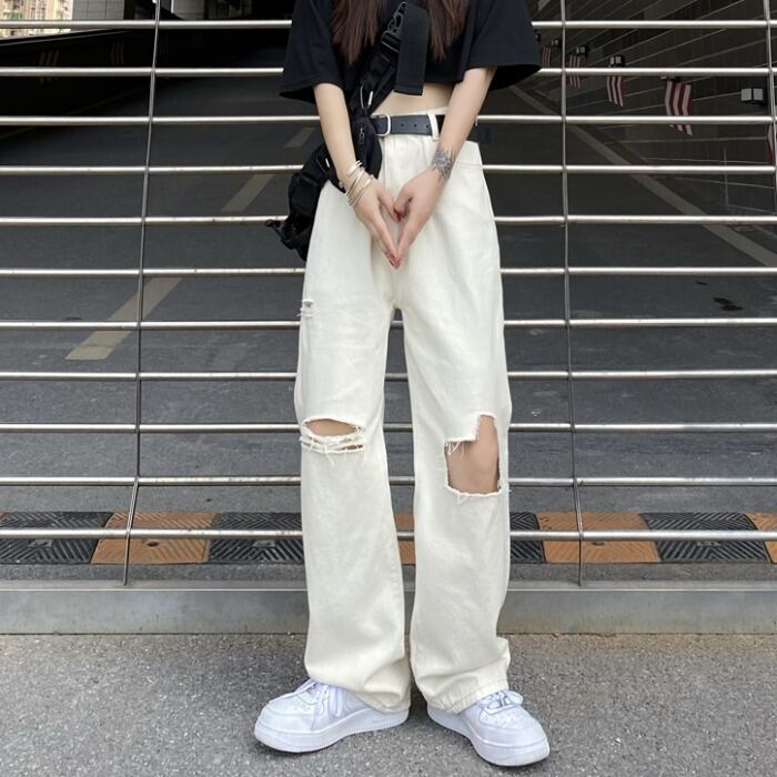 スタイルサマージーンズ カジュアルパンツ スタンダード レトロ ストリート かわいい 夏物 ケッペル55701667153