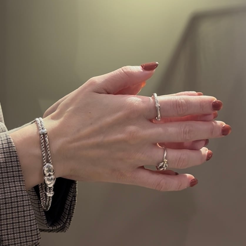 希少サイズ 2116 【 TIFFANY&CO. 】TIFFANY &CO silver925.K18 14号