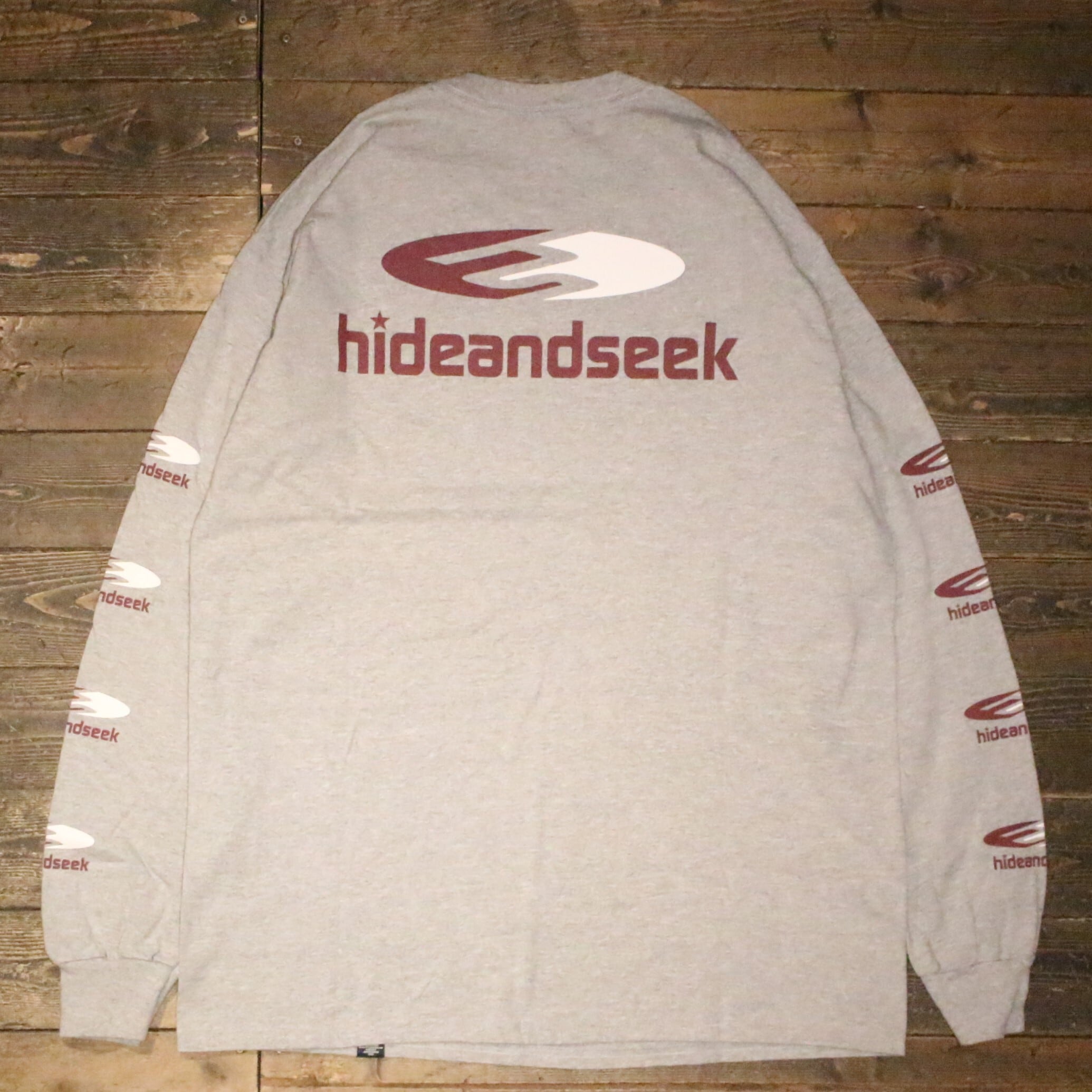 HIDE AND SEEK】LOVE ALL L/S Tee -WHITE (ハイドアンドシーク