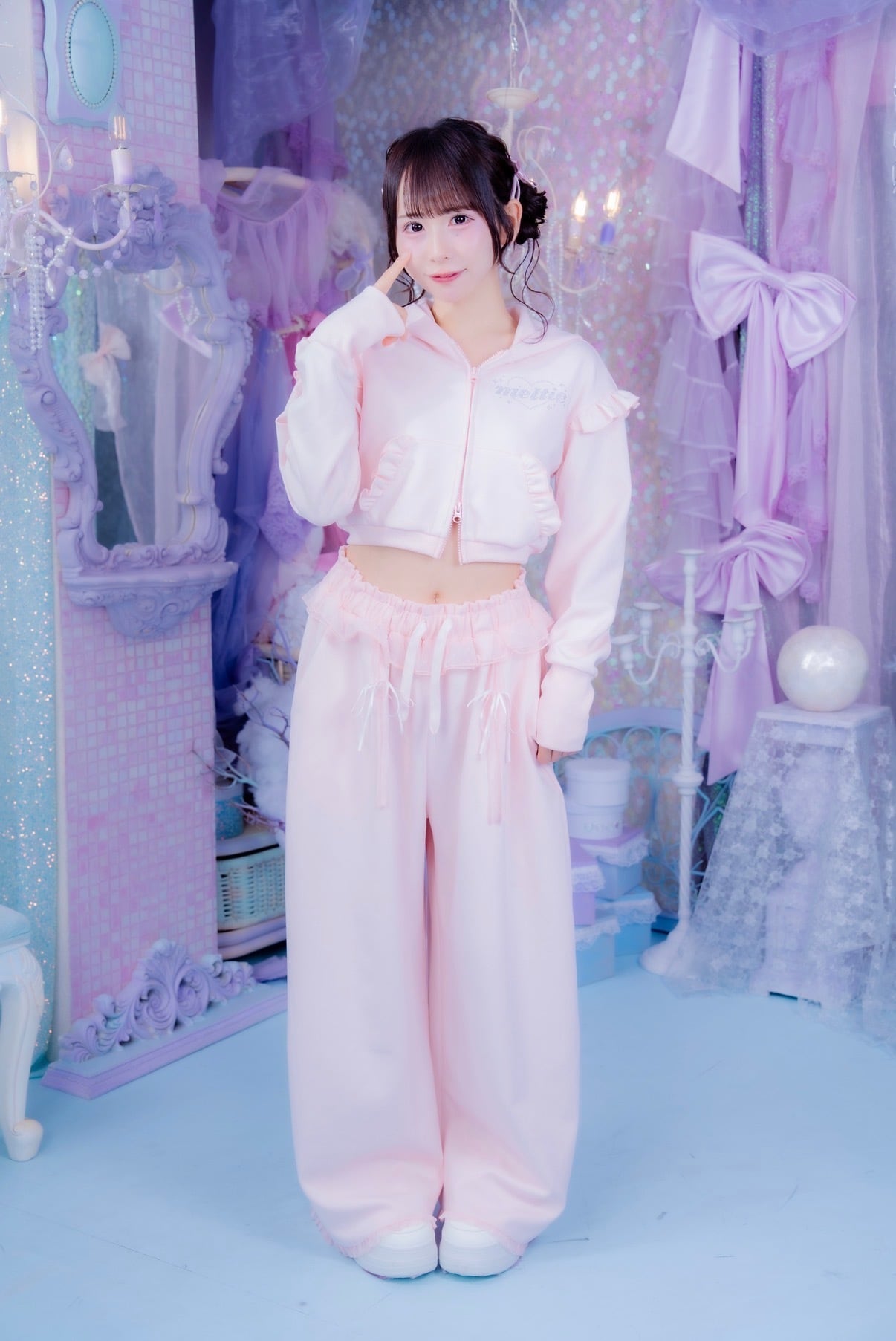 Dot Tulle Sweat Pants【10月中旬発送】