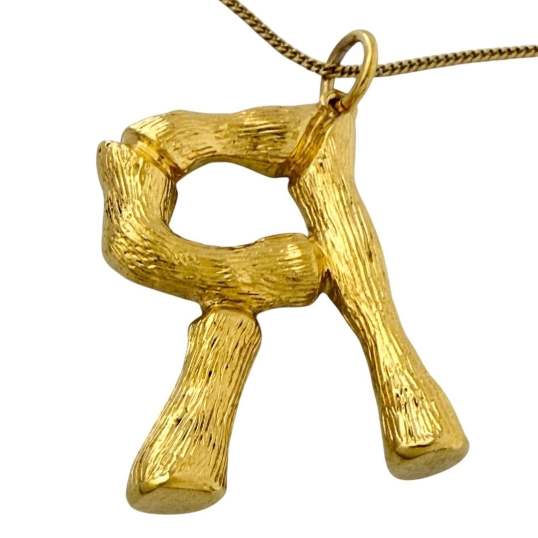 セリーヌ アルファベットチャーム ペンダント ネックレス イニシャル R