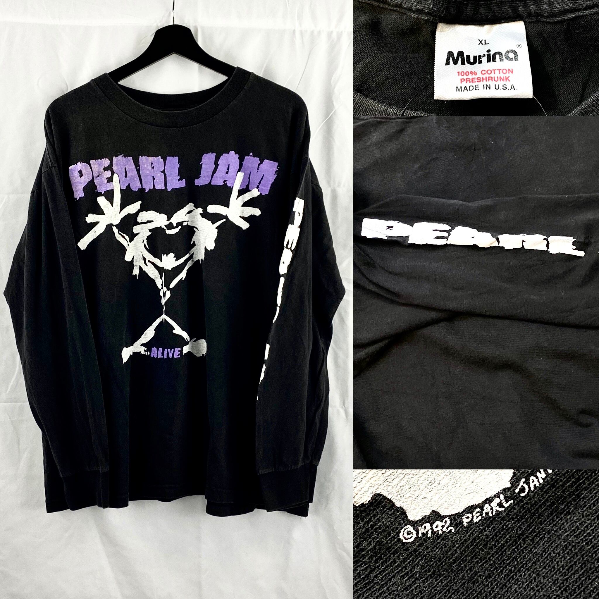 vintage 1992's PEARL JAM long sleeve music tee “alive vintage 1992's PEARL JAM long sleeve music tee “alive