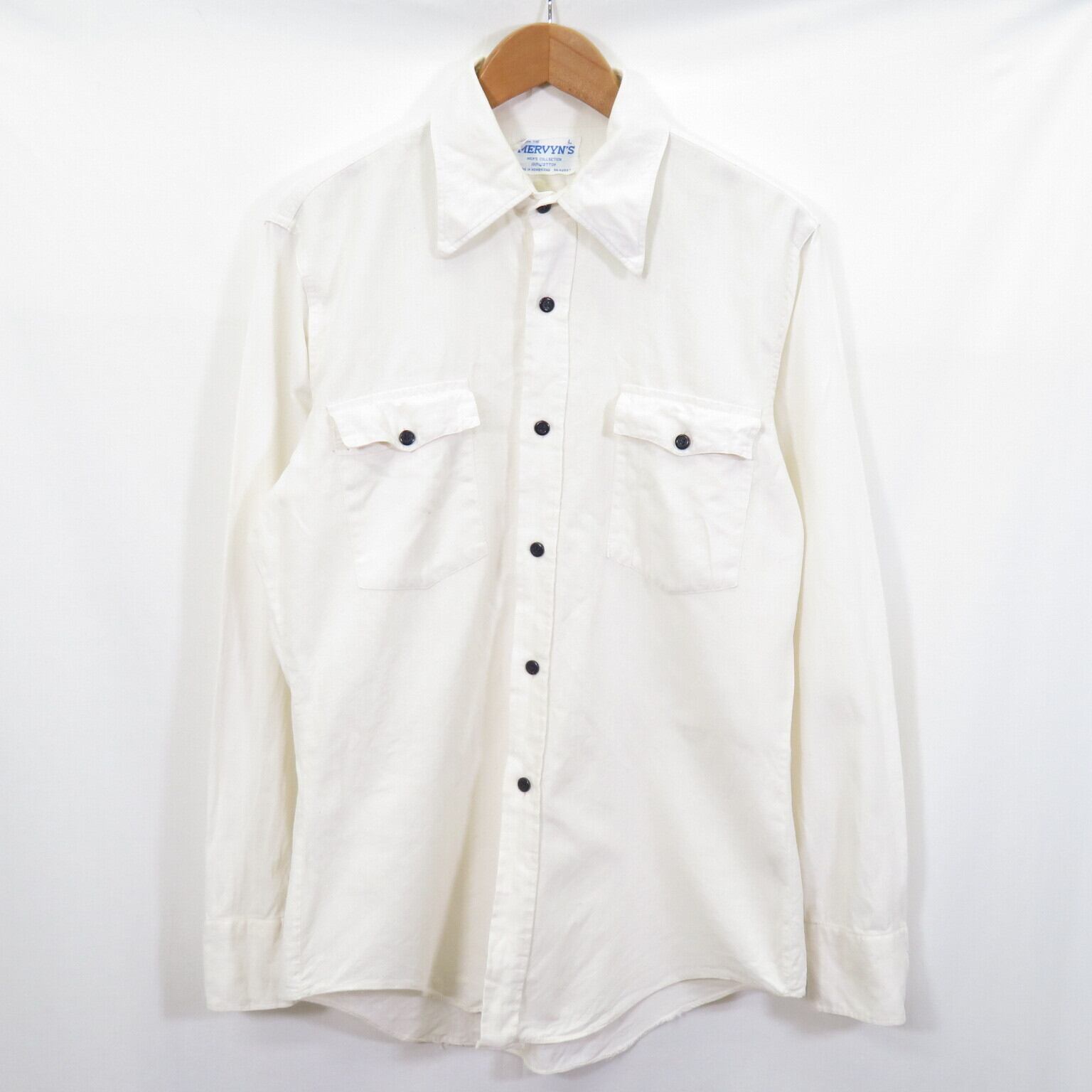 70s 80s MERVYN'S シャツ sizeL/マービンズ 0803 USED CLOTHING STORE merest
