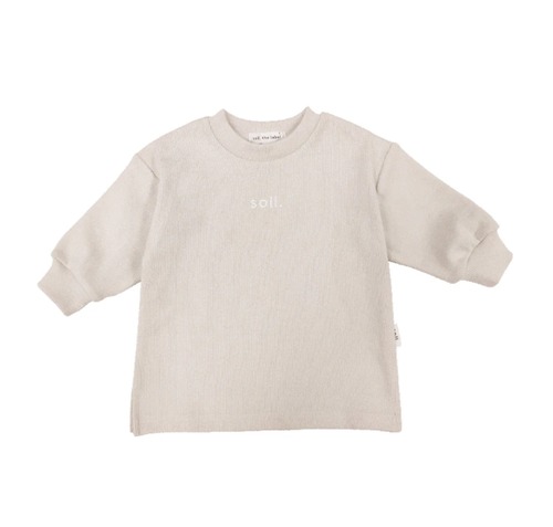 soll. the label　Ribbed Long Sleeve Top - Biege